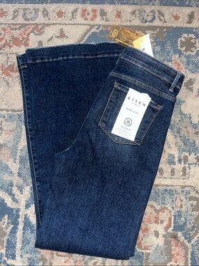 Risen Jeans Dark Indigo High-Rise Flare Denim